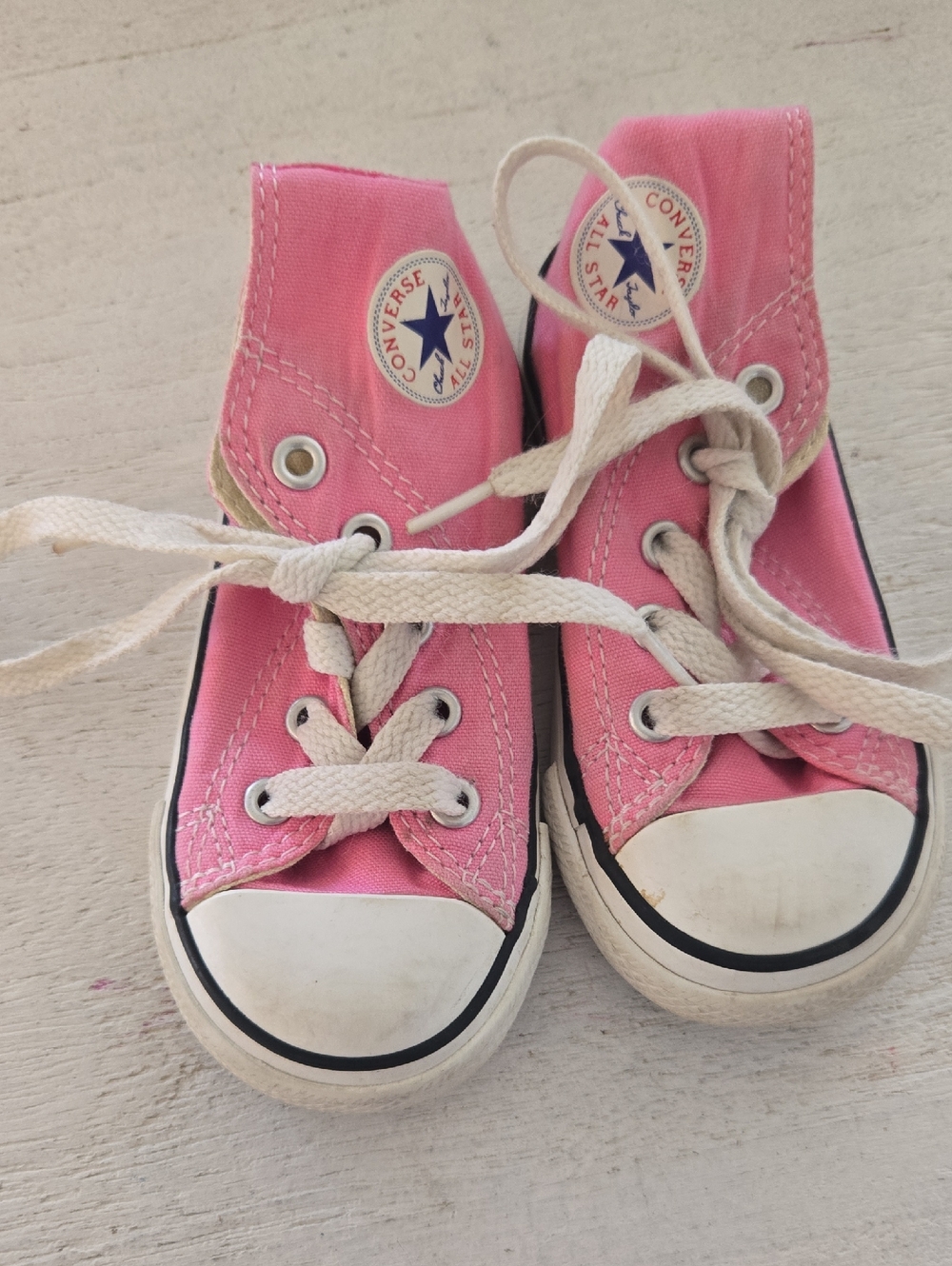 Converse Kids Pink Canvas High-Top Sneakers